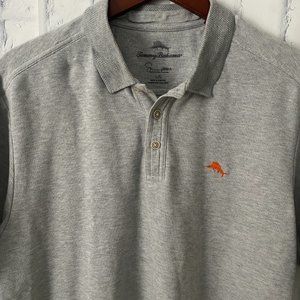 Tommy Bahama Supima Pima Cotton Short Sleeve Polo Logo Shirt Men's Size Large